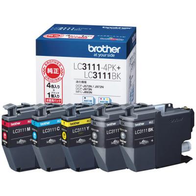 ブラザー 純正 インクカートリッジ LC3111-4PK+LC3111B 1パック（5個入） （アスクル限定） LC3111シリーズ  オリジナル