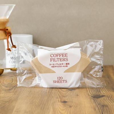 （限定）コーヒーフィルター 扇形 102サイズ 2〜4杯用 無漂白 大容量 1袋（120枚入） オリジナル