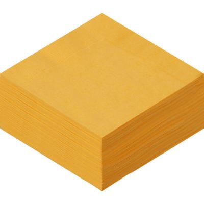 カラーナプキン 4つ折り 2PLY イエロー 1袋（50枚入） 溝端紙工印刷 【業務用】  オリジナル