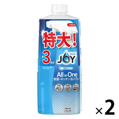 ジョイ オールインワン 泡スプレー 微香 詰め替え特大 690mL 1セット（2個入） 食器用洗剤 P＆G