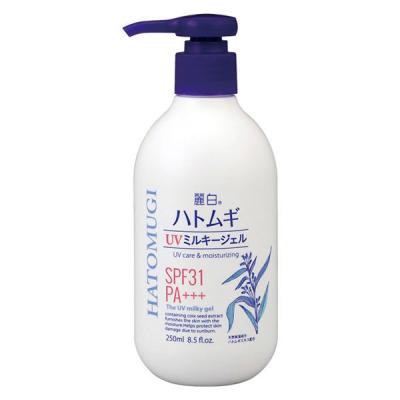 麗白 ハトムギ UVミルキージェル 250mL SPF31・PA+++ 熊野油脂