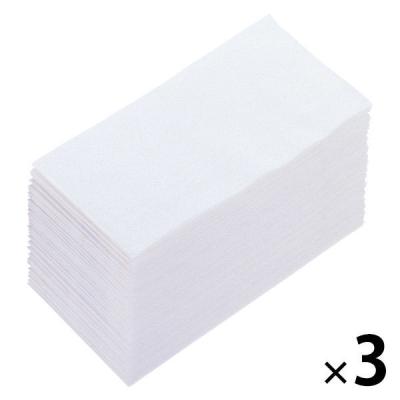 イデシギョー 8つ折り 紙ナプキン 2PLY 白無地 1セット（50枚入×3袋）
