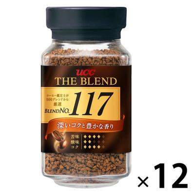 【インスタントコーヒー】UCC上島珈琲 ザ・ブレンド117 瓶 1箱（90g×12本入）