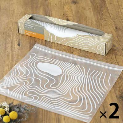 ワイドなチャックで入れやすい収納袋 XL マチ付き チャックタイプ 1セット（7枚入×2箱） ロハコ（LOHACO）   オリジナル