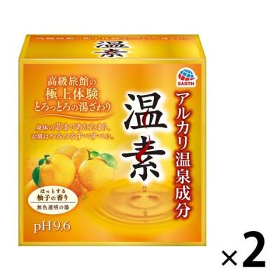 入浴剤 温泉の素 温素 柚子の香り 2箱 (30g×15包入×2) (透明タイプ) アース製薬