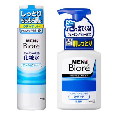 （セット品）メンズビオレ しっとり 洗顔料 泡＋浸透化粧水 メンズ 男 花王