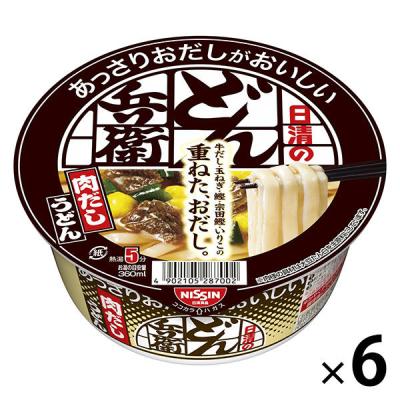 日清食品 日清のあっさりおだしがおいしいどん兵衛 ４種の具材が入った肉だしうどん 6個 カップ麺 カップうどん 大容量まとめ買い