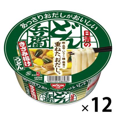 日清食品 日清のあっさりおだしがおいしいどん兵衛 きざみ揚げうどん 12個 カップ麺 カップうどん 大容量まとめ買い
