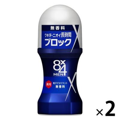 8×4MEN（エイトフォーメン）制汗剤 ロールオン ビッグボール（無香料）60ml 2個 男 メンズ 花王