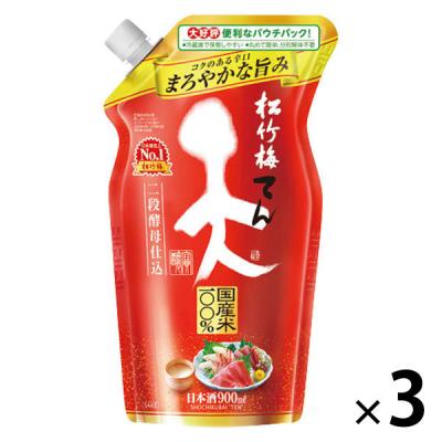 LOHACO - 松竹梅 天 エコパウチ 900ml 3本 日本酒