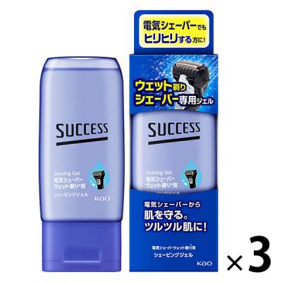 サクセス ウェット剃りシェーバー専用ジェル シェービング用 180g 3個 花王