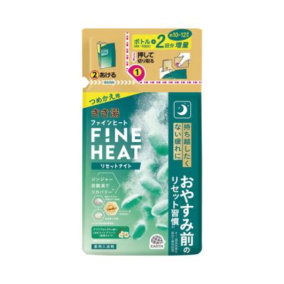 薬用 入浴剤 炭酸 きき湯 ファインヒート リセットナイト 詰め替え 500g 1個 透明タイプ 疲労回復 医薬部外品 アース製薬