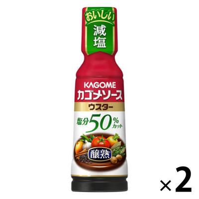 カゴメ　醸熟ソース塩分50%カットウスター180ml　2個
