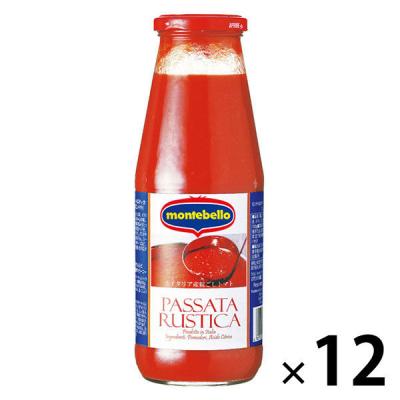 南イタリア産　粗ごしトマト　モンテベッロ パッサータ・ルスティカ 1セット（1本（700g）×12）トマトピューレ