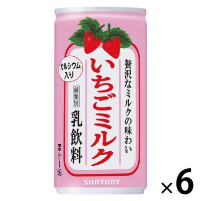 サントリー いちごミルク 190g 1セット（6缶）