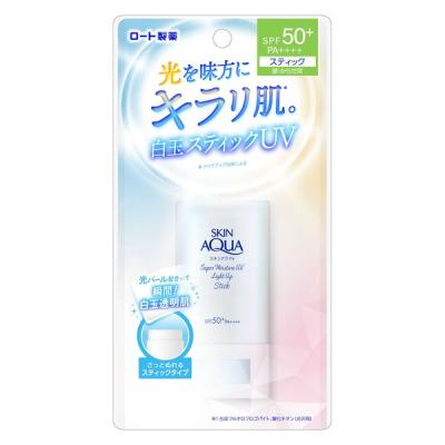 【アウトレット】【Goエシカル】訳あり スキンアクア スーパーモイスチャーUVライトアップスティック 19g ロート製薬