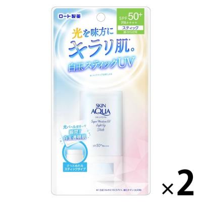 【アウトレット】【Goエシカル】訳あり スキンアクア スーパーモイスチャーUVライトアップスティック 19g ロート製薬