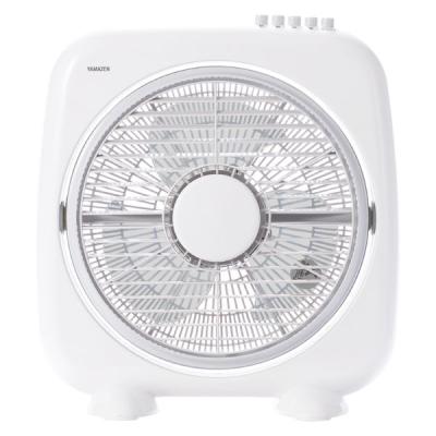 YAMAZEN ボックス扇風機 羽根径25cm 360度オートルーバー 押しボタン式 風量3段階 YBS-B2510(W) 1台