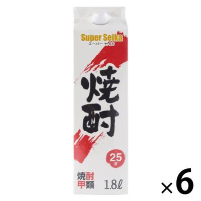 【アウトレット】甲類焼酎　スーパーセイカ 25度　1.8L 1800ml パック　1セット（6本） 東亜酒造
