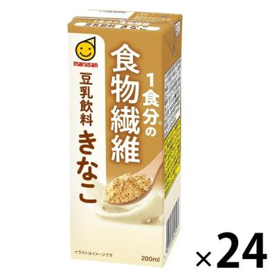 マルサンアイ 1食分の食物繊維 豆乳飲料 きなこ 200ml 1箱（24本入）