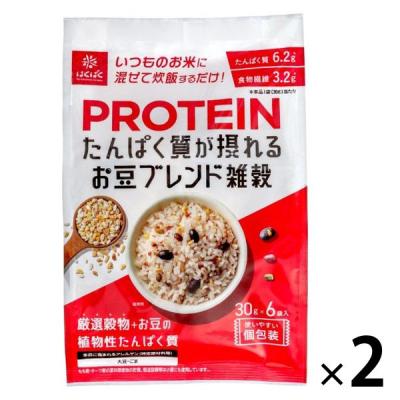 たんぱく質が摂れるお豆ブレンド雑穀 1セット（180g：30g×6袋入） 2個 はくばく 個包装