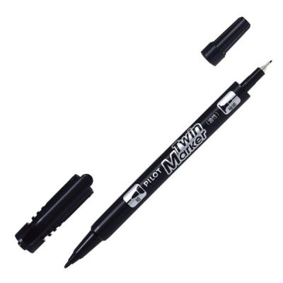 LOHACO - パイロット 油性ツインマーカー 細・極細 ブラック MEF-12EU