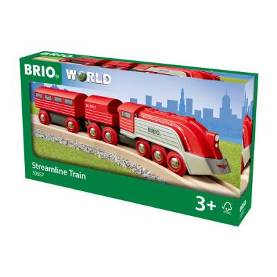 【アウトレット】BRIO（ブリオ） ストリームライントレイン 列車 おもちゃ 33557 1セット