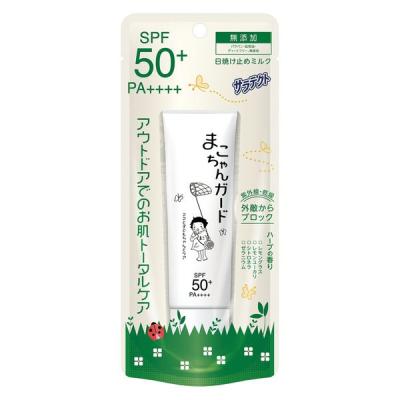 サラテクト まこちゃんガード 日焼け止め ミルク SPF50+・PA++++ 50g 子供 顔用 体用 アース製薬