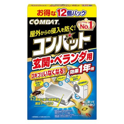 コンバット １年用 ゴキブリがいなくなる 駆除 屋外用 玄関 ベランダ 1年用 12個入 1個 KINCHO キンチョー