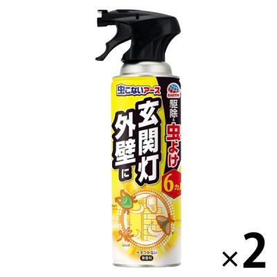 虫こないアース 玄関灯・外壁に 長日数持続タイプ 450mL 害虫駆除 スプレー 1セット（1本×2） アース製薬