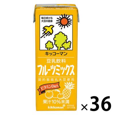 キッコーマン 豆乳飲料 フルーツミックス 200ml 1セット（36本）