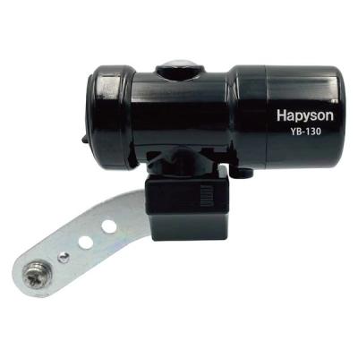 【アウトレット】充電式 LEDライト 自転車前フォーク取付用 防水保護等級 IPX5 ブラック Hapyson（ハピソン） YB-130-K 1個