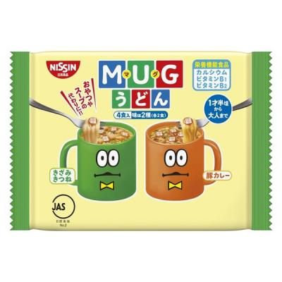 日清食品 日清MUGうどん（マグうどん） 1袋（4食入） 栄養機能食品  インスタントラーメン 袋麺 スープ