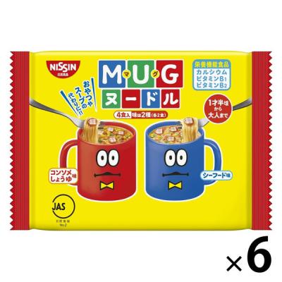 日清食品 日清MUGヌードル（マグヌードル） 1セット（1袋(4食入)×6） 栄養機能食品  インスタントラーメン 袋麺 スープ
