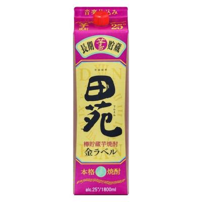田苑 芋焼酎 金ラベル 25度 1.8L 1800ml パック 1本 樽貯蔵 田苑酒造