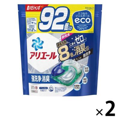 アリエール バイオサイエンス ジェルボール4D 詰め替え 超メガジャンボ 1セット（92粒入×2個） 洗濯洗剤 P＆G【旧品】