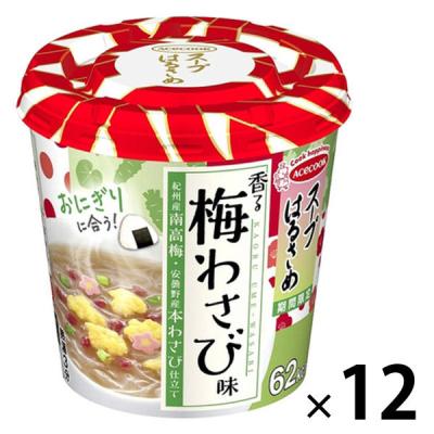 エースコック スープはるさめ 香る梅わさび味 1セット（12個）