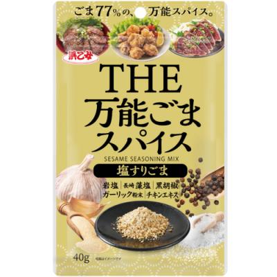 ポイント利用 送料無料 万能ごまスパイス 塩すりごま40g メール便 ギフト 調味料 浜乙女 アウトドア スパイス キャンプ BBQ 焼肉