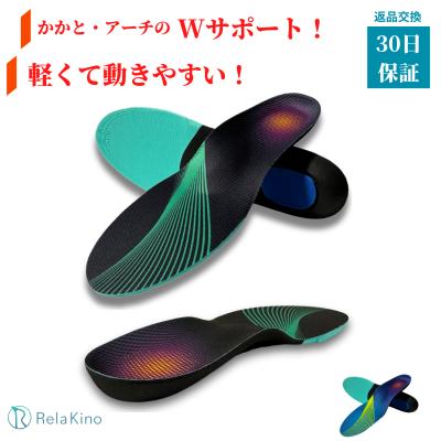 Rela Kino インソール スポーツ 衝撃吸収 中敷き 疲れない アーチサポート ランニング サッカー バスケ テニス ゴルフ スポーツ用