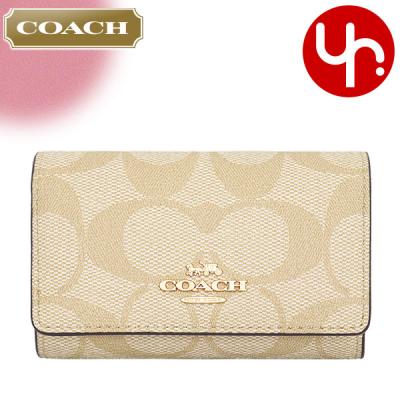 コーチ COACH 小物 キーケース F77998 77998 ライトカーキ×ローズ シグネチャー ...