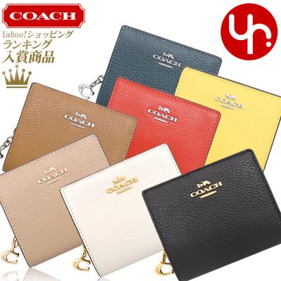 コーチ COACH 財布 二つ折り財布 FC2862 C2862 ペブルド レザー C チャーム ス...