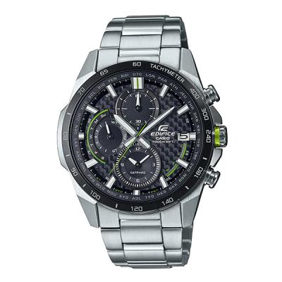 EDIFICE エディフィス カシオ CASIO 電波 ソーラー アナログ 腕時計 シルバー ブラッ...