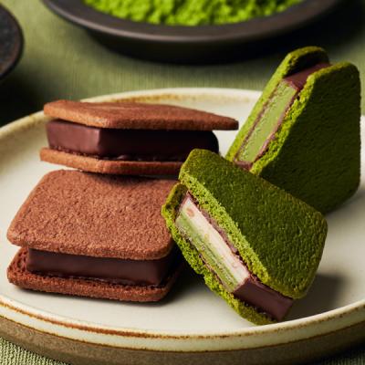 ホワイトデー チョコ 2026 ギフト お菓子 お茶 バニラビーンズ×伊藤久右衛門 お彼岸 ショーコラ・いちご抹茶アソート 4個入 送料込み 高級 あすつく