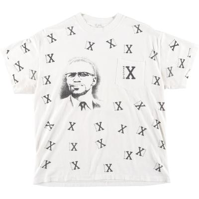 古着 90年代 MALCOLM X マルコムX 偉人Tシャツ メンズM ヴィンテージ /evb001...