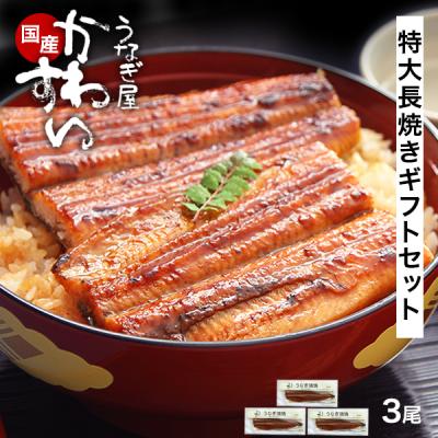 うなぎ 蒲焼き 送料無料 国産 特大うなぎ3尾 うなぎ屋かわすい ウナギ 鰻 ギフト 土用丑 誕生日プレゼント 内祝 お返し グルメ お取り寄せ 高級 人気 爆買