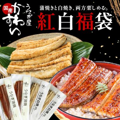うなぎ 国産 蒲焼き 紅白 福袋 食べ比べ うなぎ屋かわすい 蒲焼き 白焼き 4尾セット 送料無料 土用丑 グルメ 海鮮 誕生日プレゼント ギフト お取り寄せ 爆買