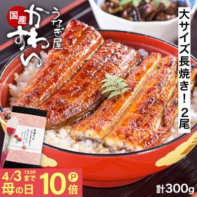 うなぎ 冷凍 国産 蒲焼き 2尾入計300g うなぎ屋かわすい 鰻 ウナギ 長焼き 大サイズ 人気 詰め合わせ 誕生日 ギフト 内祝 グルメ お取り寄せ 土用丑 海鮮 爆買