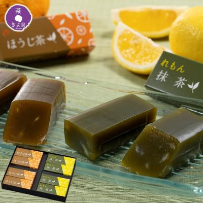 母の日 和菓子 お菓子 2026 ようかん ギフト お供え プレゼント 抹茶レモン羊羹 ほうじ茶ゆず羊羹 8個入り 食べ物 スイーツ お取り寄せ 60代 70代 80代 きよ泉
