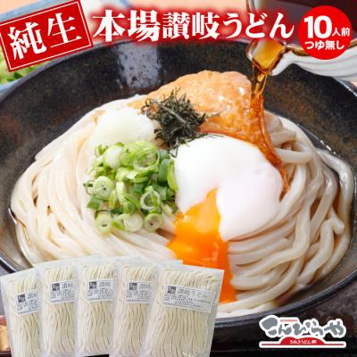 うちたて純生さぬきうどん 10人前 つゆ無し 本場 讃岐うどん 生麺 生うどん 爆買