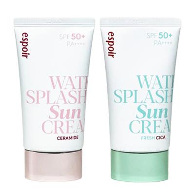 espoir エスポア ウォータースプラッシュサンクリーム セラミド / フレッシュシカ 各60ml spf50+ pa++++ 日焼け止め 単品 韓国コスメ 正規品